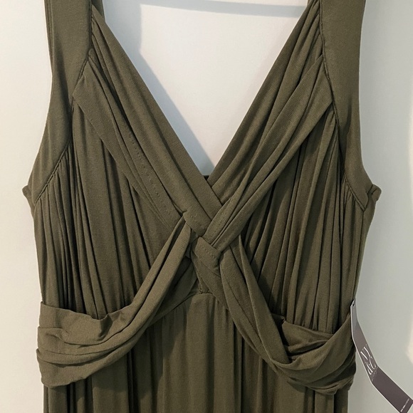 New York & Company Olive Green Maxi Dress - Picture 3 of 6